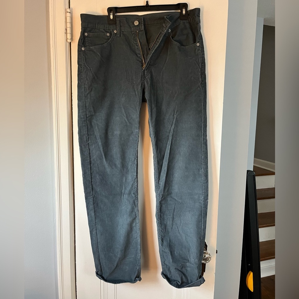Men's Levi’s 505 Blue charcoal corduroy pants